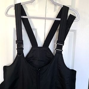 SKIER BRAND WOMENS SKI BIBS BLACK SIZE 16